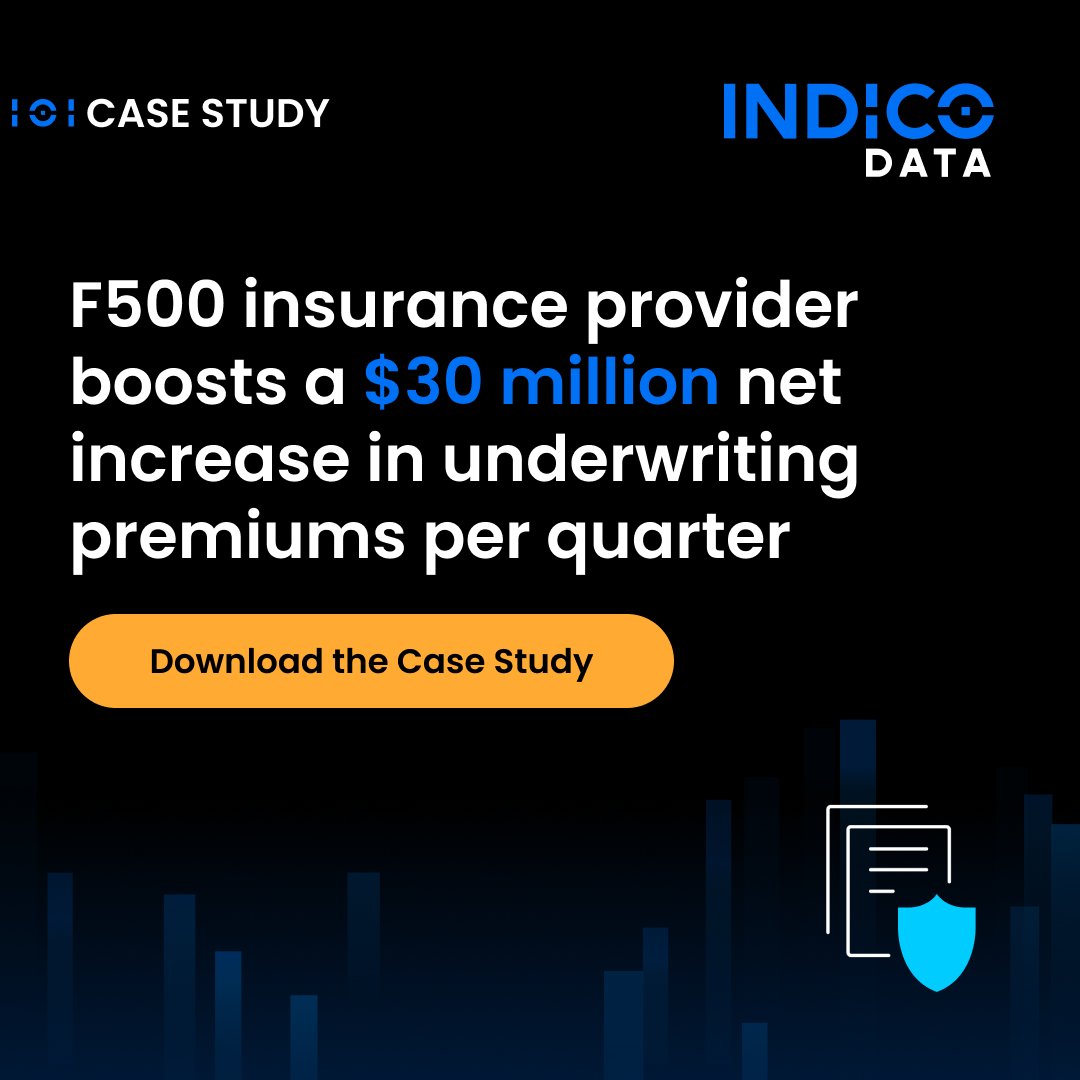A Fortune 500 insurer increased #Underwriting capacity by 60%, boosting premiums by $30M per quarter. By transforming submissions processes, they unlocked speed, precision, and smarter decisions in a competitive market. Learn more. 📈indicodata.ai/customer-story…