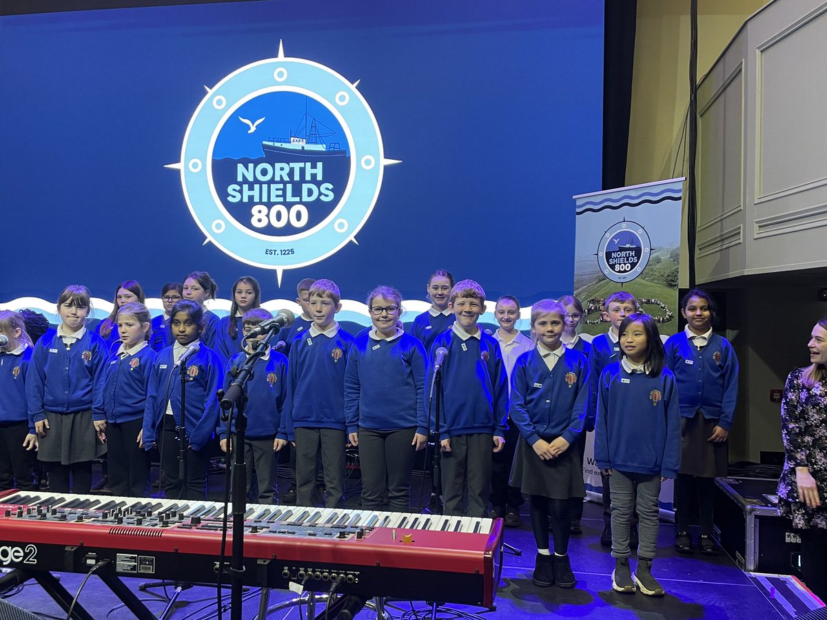 Some of our fantastic choir attended the launch of North Shields 800 this afternoon. The only school invited to sing, they performed 'Spirit of the North' with confidence and sounded amazing! Watch BBC local news tonight and you may get a glimpse! <a href="/Newyorkprimary/">New York Primary School</a> @northshields800