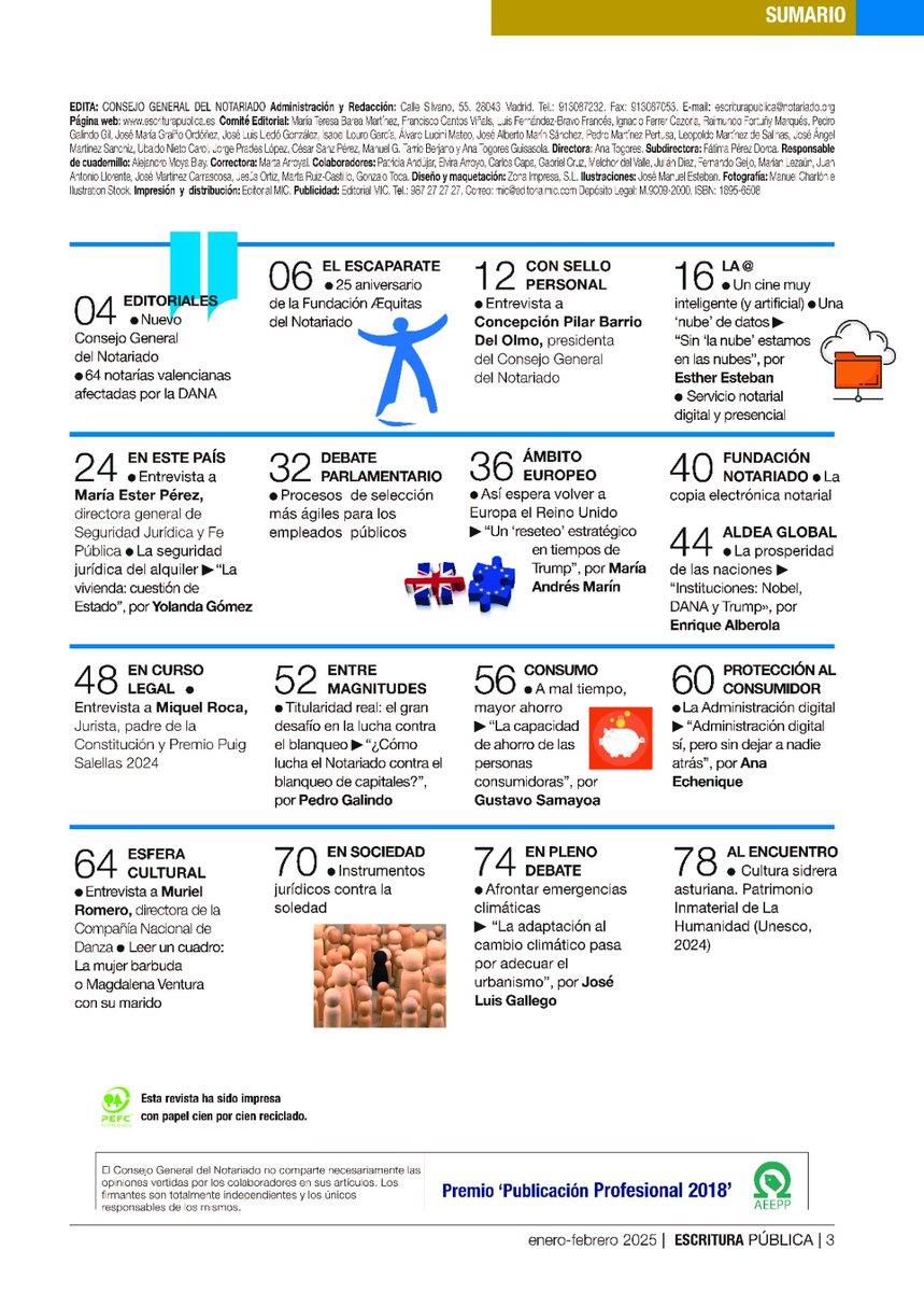 <a href="/M_Presidencia/">Ministerio de la Presidencia, Justicia y R. Cortes</a> <a href="/EsterPerezJere1/">Ester Perez Jerez</a> 🗞️ Además, hablamos sobre la irrupción de la #IA en la industria del cine, prevención del blanqueo de capitales, digitalización de los servicios notariales y los 'Instrumentos jurídicos contra la soledad'

Puedes leer la noticia-resumen en nuestra web 🔗bit.ly/3CkW7SH