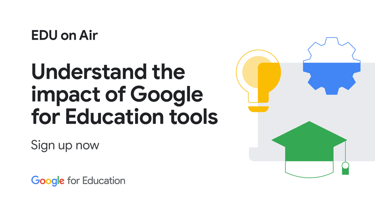GoogleForEdu's tweet image. Introducing #EduOnAir! 📣

Starting on Feb 18th, this monthly virtual event series will highlight how #GoogleClassroom, #Gemini, and more #GoogleEdu tools can benefit students and educators. Register now:
For K12: goo.gle/EduOnAir25
For Higher Ed: goo.gle/EduOnAirHE25