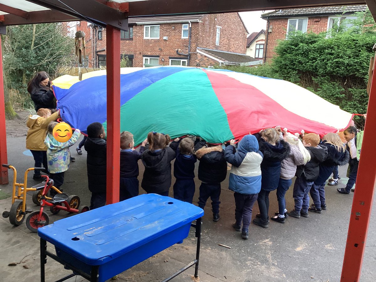ctkrcps's tweet photo. ￼￼Exciting times at nursery with our parachute games! ￼￼Not only are we having a blast, but we're also boosting those motor skills while playing together! Teamwork, coordination, and smiles all around! ￼#ParachuteFun #NurseryGames #MotorSkillsMagic https://t.co/KenFAo9nbk