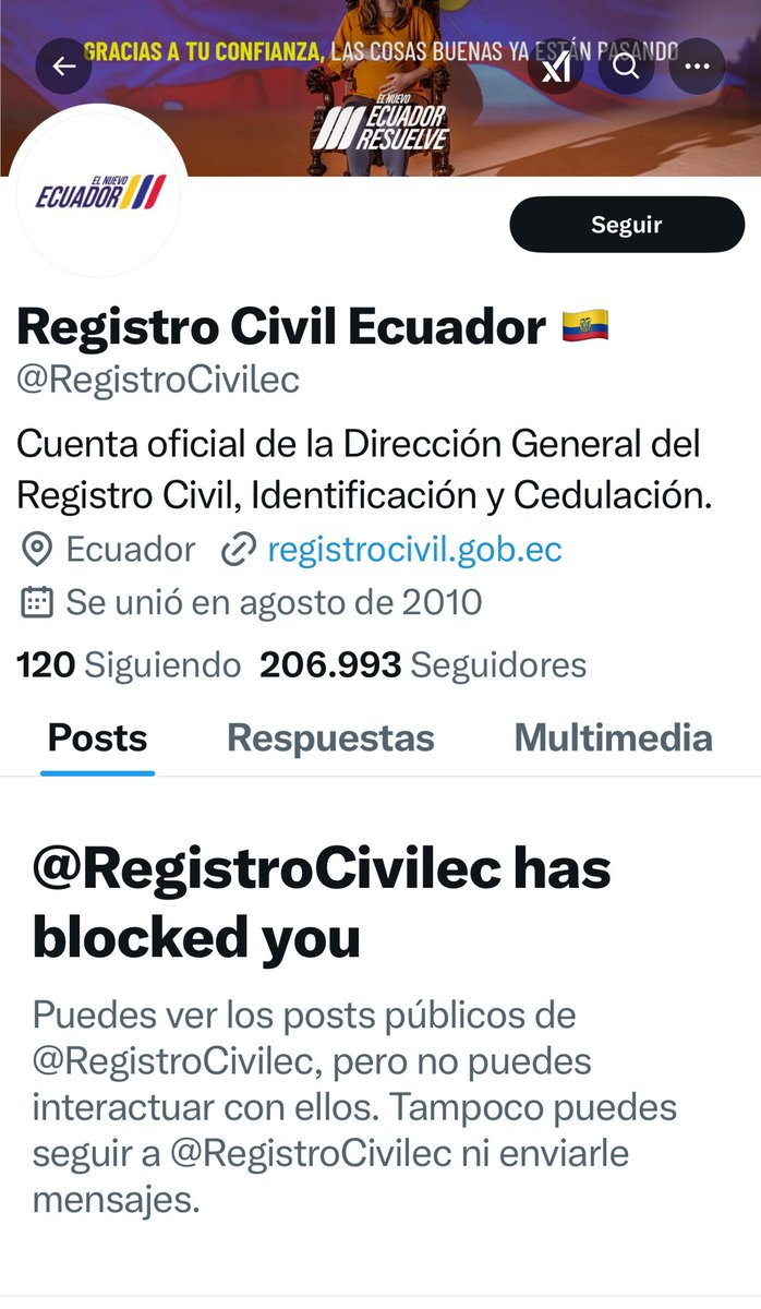 DaniloVale10206's tweet photo. @klauscj La respuesta que a mí me dieron por reclamar fue que me bloquearon aquí en X, yo tengo el mismo problema  y sin poder conseguir un turno https://t.co/Z9lPhkU63N