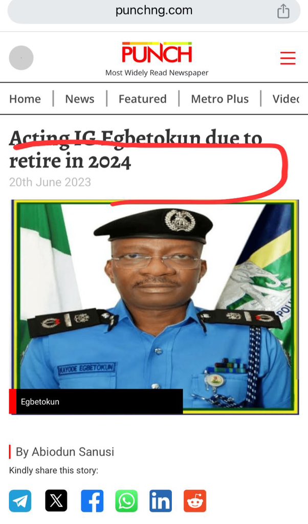 YeleSowore's tweet image. It is unacceptable for Kayode Egbetokun, the Illegal General of Police, to supervise the retirement of his contemporaries and age-falsifying co-conspirators while retaining his position in the Nigeria Police Force. Equal principles must apply to everyone.  #EgbetokunMustGo…