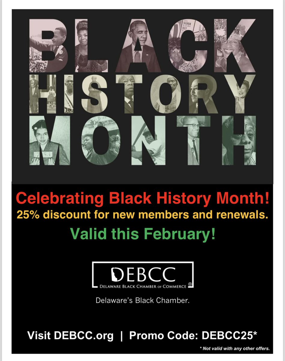 Black History is everyday, but this February, we’re celebrating in a special way! New &amp; renewing members get 25% OFF all month long!  Join the DEBCC today &amp; be part of a vibrant community making history. Visit DEBCC.org &amp; use Code: DEBCC25. Valid February only!