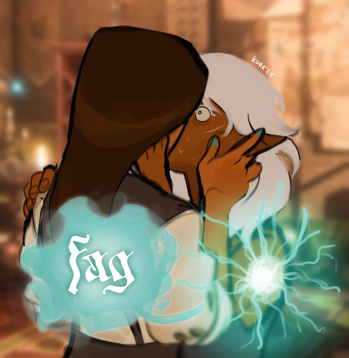 k0wee's tweet photo. Interrupted #datv #DragonAgeVeilguard #nevegallus https://t.co/nvPLQ0Qaey