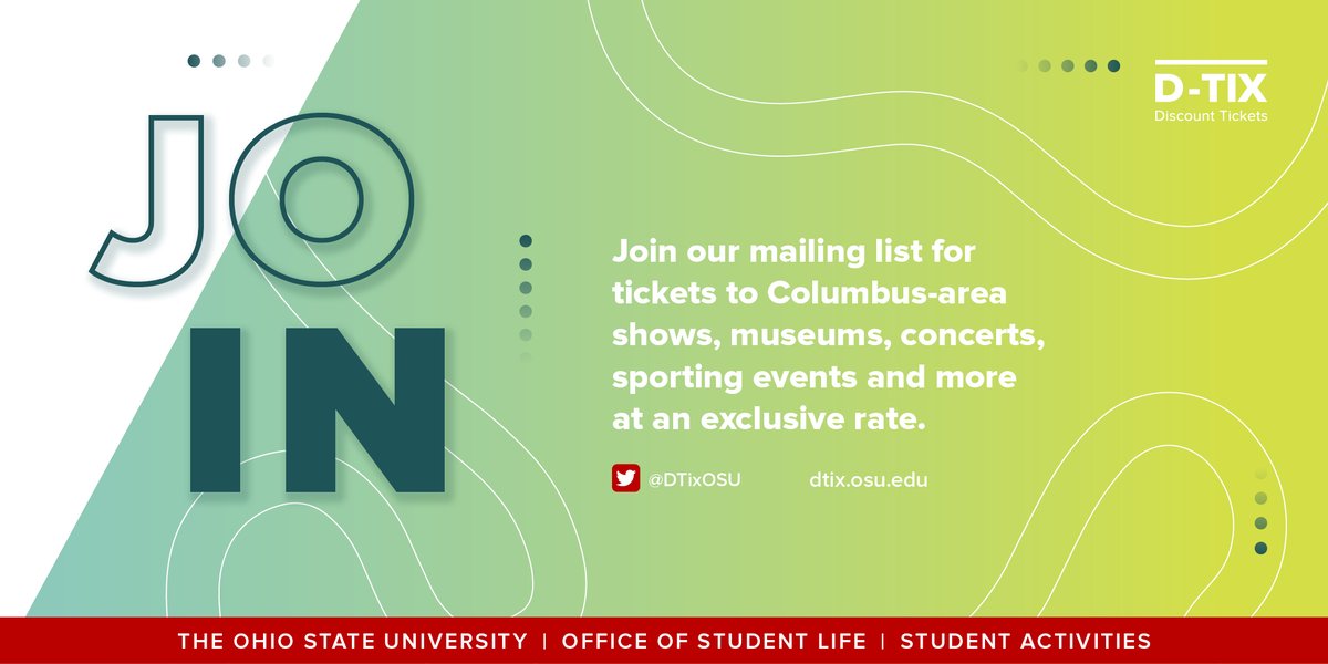 Did you miss this week’s lottery registrations? Sign up for our list serv on the D-Tix website to stay updated with weekly registrations!!