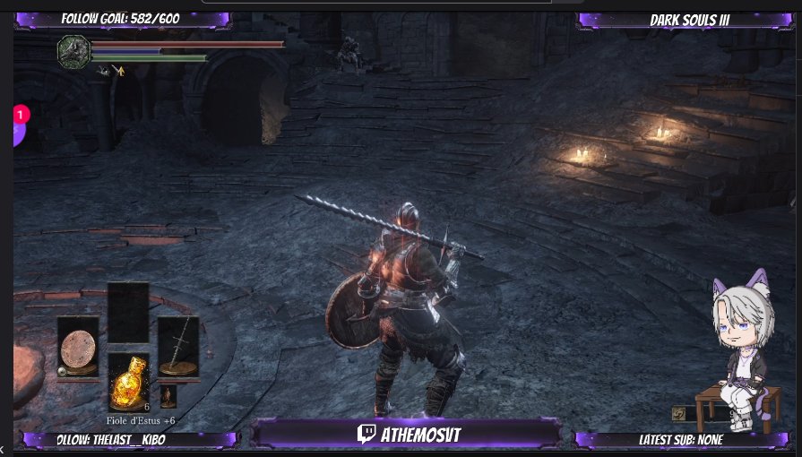 AthemosVT's tweet image. Grace a @OverlayExpert voila ce que j ai pu créer pour mes lives en attendant le retour du PC.

Thank for you Help 💜

#vtuber #vtuberfr