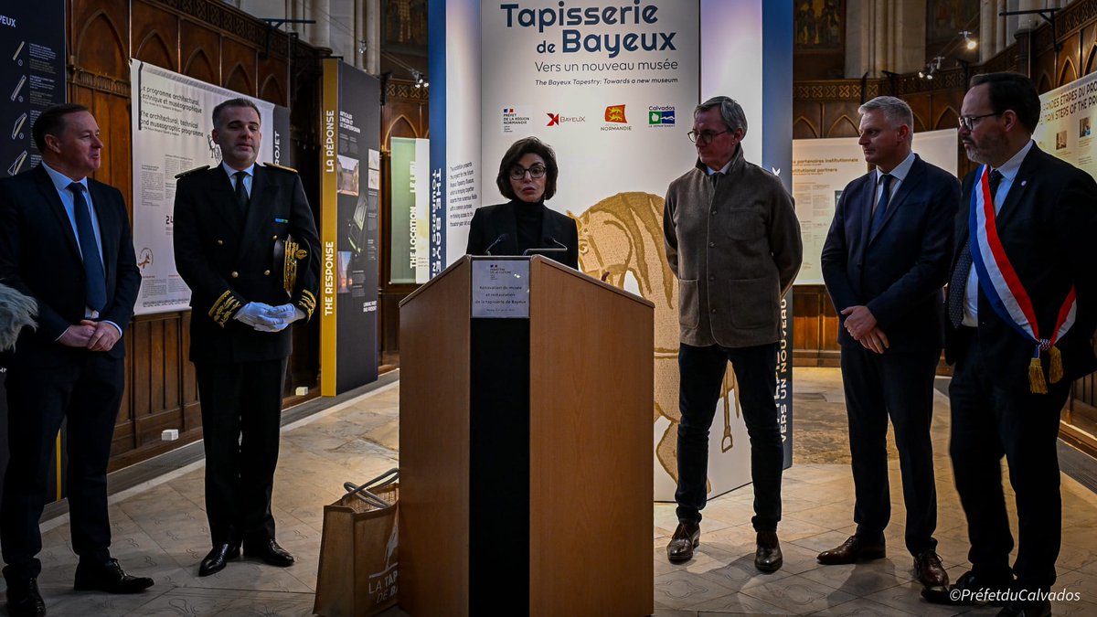 Ville de Bayeux (@bayeuxofficiel) on Twitter photo Aujourd'hui, Rachida Dati, ministre de la #Culture, a visité le #Musée de la #Tapisserie de Bayeux et annoncé le #soutien financier de l'État en faveur de la restauration de l’œuvre, de la rénovation et de l'extension du site.
<a href="/patrickgomont/">Patrick Gomont</a> <a href="/Prefet14/">Préfet du Calvados</a> <a href="/BayeuxMuseum/">Bayeux Museum</a> Aujourd'hui, Rachida Dati, ministre de la #Culture, a visité le #Musée de la #Tapisserie de Bayeux et annoncé le #soutien financier de l'État en faveur de la restauration de l’œuvre, de la rénovation et de l'extension du site.
<a href="/patrickgomont/">Patrick Gomont</a> <a href="/Prefet14/">Préfet du Calvados</a> <a href="/BayeuxMuseum/">Bayeux Museum</a>