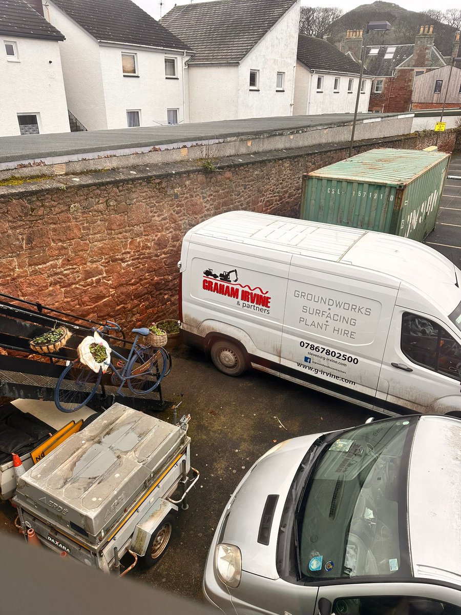 PSWakefield's tweet photo. @ELCouncil works compound cited blocking 2 local business in North Berwick. No notice/prior communication. Apparently until April. This is not acceptable. What are the Council going to do about it? https://t.co/EeYQBArWvZ