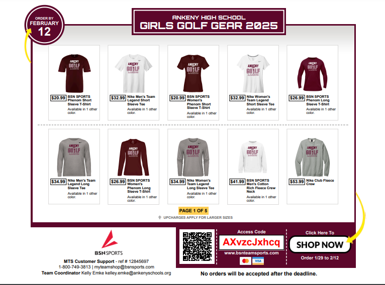 AHSHawketteGolf's tweet photo. We've had an awesome start to our off season!  Please make sure you are following us on X(@AHSHawketteGolf) and/or Facebook(Ankeny Hawkette Golf). Updates for this week:
Team Store is Open: https://t.co/KlBXxYeqRq
Open Hitting: Moved to Thursday February 6th https://t.co/ThzuOMc8dZ