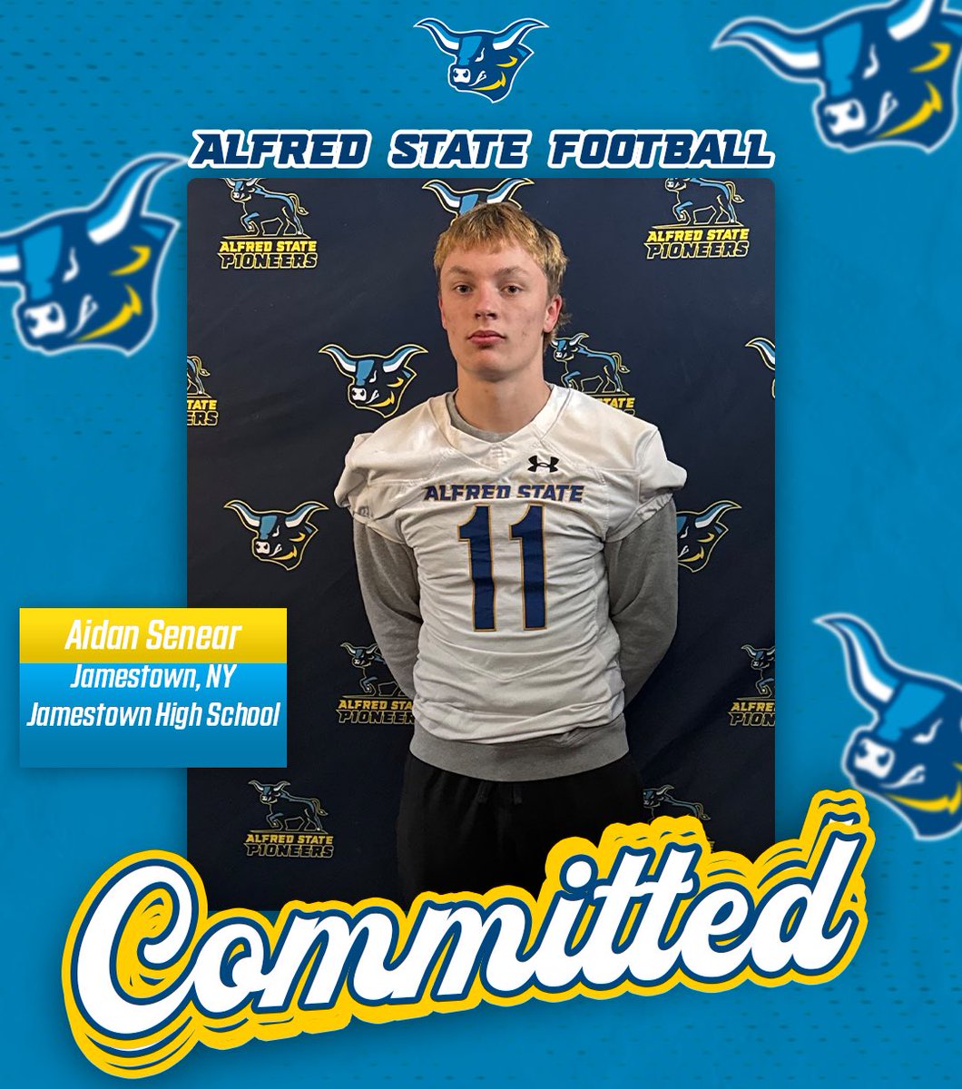 aidan senear (@aidansenear1) on Twitter photo Beyond excited to announce my commitment to Alfred state college! Back2back2back? <a href="/CoachLinnAState/">Scott Linn</a> <a href="/ALFREDSTATEFB/">ALFRED STATE FOOTBALL</a> Beyond excited to announce my commitment to Alfred state college! Back2back2back? <a href="/CoachLinnAState/">Scott Linn</a> <a href="/ALFREDSTATEFB/">ALFRED STATE FOOTBALL</a>