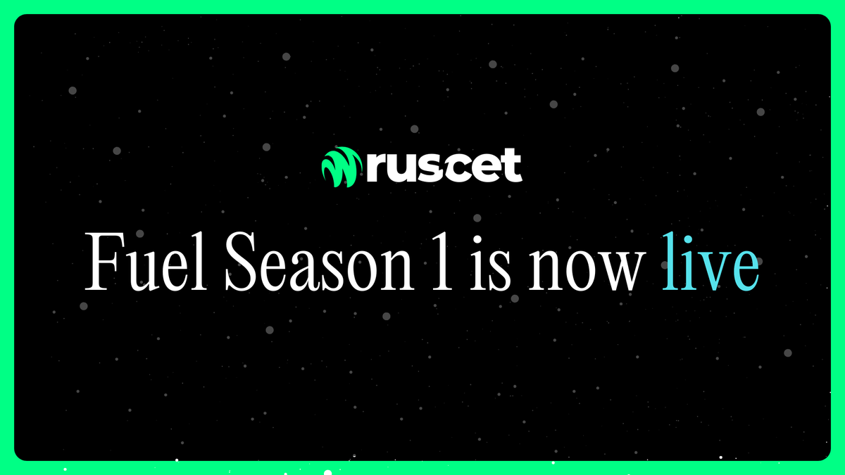 ruscetfi's tweet photo. Excited to announce that Ruscet is now part of @fuel_network's Season 1 (FS-1) program.

🧵👇 https://t.co/JK7gACcpHe