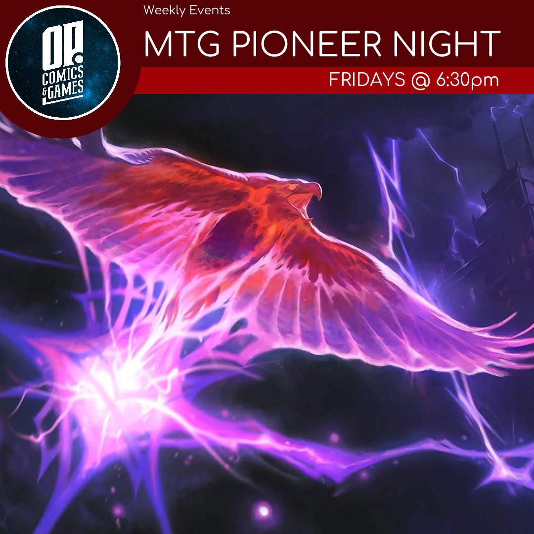 Come in on Fridays for Pioneer!

Grab a seat in our play space and join our weekly MTG Pioneer tournament tonight at 6:30!