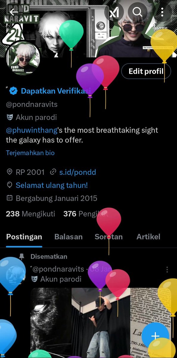 happy birthday pondnaravits. udah ya cukup main rp nya, abis ini kita rehat setahun ☝🏻