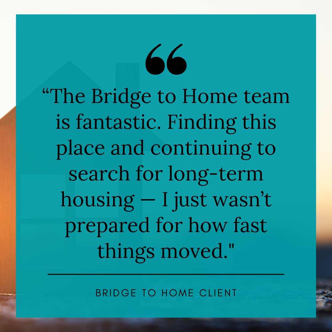 "The Bridge to Home team is fantastic!" They help individuals find accessible housing and support for long-term stability. 💙 Learn more: accessiblehousing.ca #BridgeToHome #AccessibleHousing #EndHomelessness
