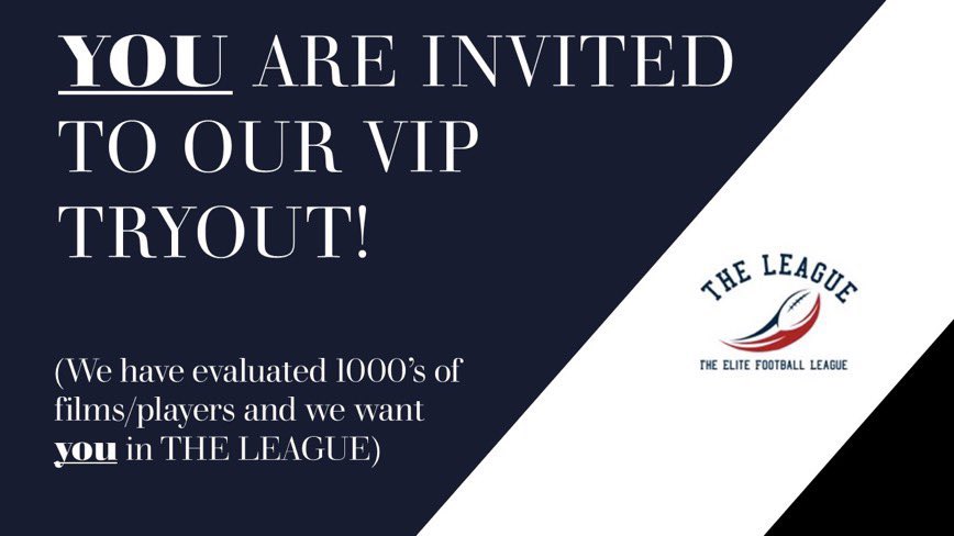 willboucher08's tweet photo. Thank you @EliteFBClinics for the Invitation to your Vip Tryouts! Looking forward to compete. https://t.co/nZEupSo71F