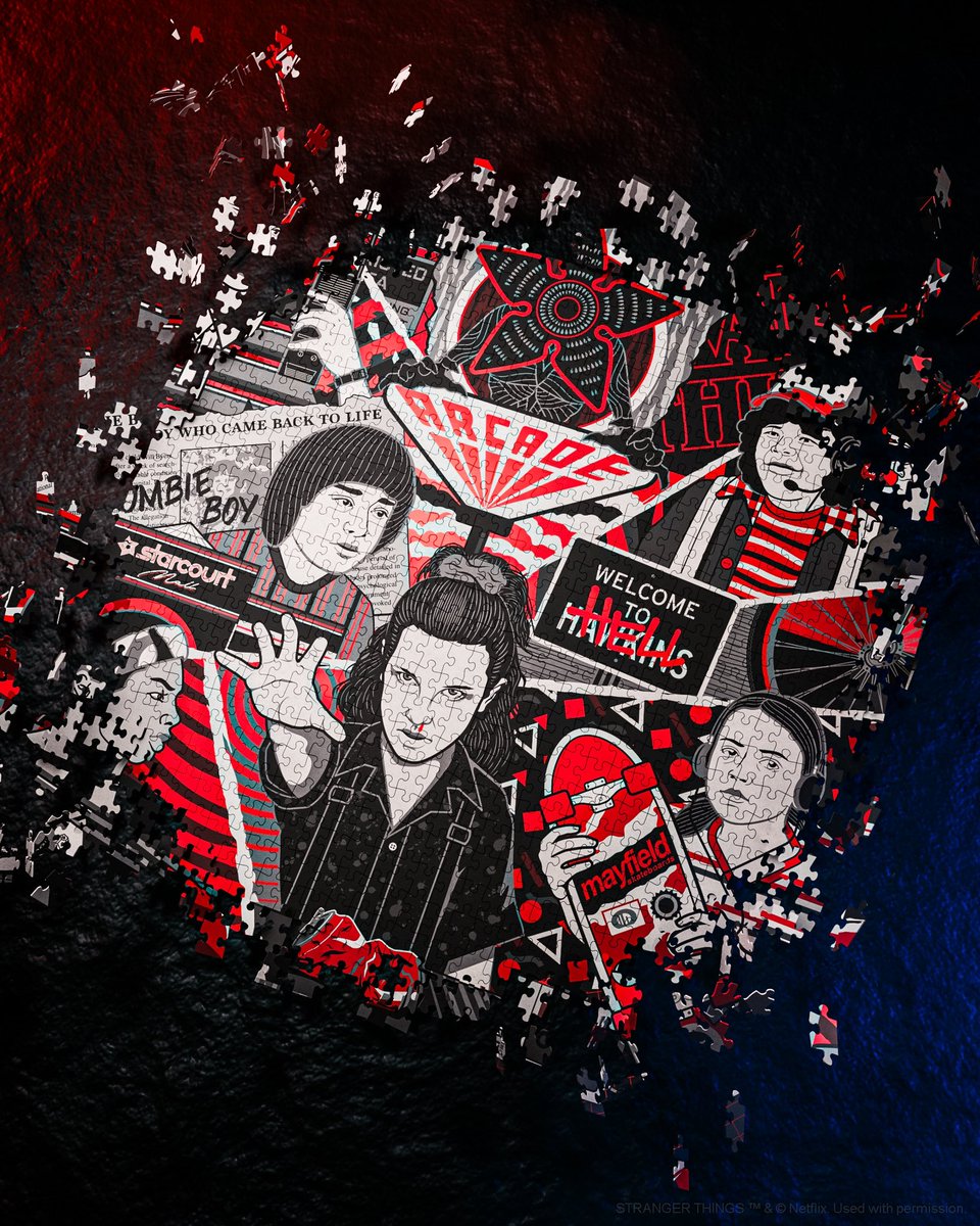 🧩🔥 The Stranger Things Jigsaw Puzzle - 1,000 pieces that bring the Upside Down to your table, bringing your favorite characters and references from the series to life!

✨Available NOW at theory11.com/strangerthings… 💥 #strangerthings #theory11 #puzzle