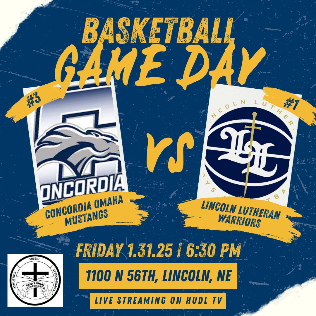 🏀GAME DAY🏀
Huge game tonight in the conference tournament semifinals! We’ve got a chance to avenge 1 of our 2 losses—this time at home. Pack the gym, Warriors!

🆚: <a href="/ConcordiaOmaha/">Concordia Omaha</a> 
⏰: 6:30 PM
📍: 1100 N. 56th Lincoln, NE
📺: fan.hudl.com/usa/ne/lincoln…

<a href="/LLActivities/">Lincoln Lutheran Activities</a> 
#nebpreps