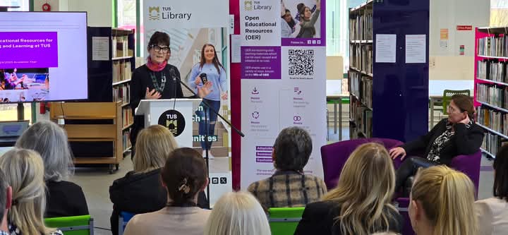 We were delighted to welcome Dr Catherine Cronin to TUS Library today to discuss Higher Education for Good #HE4Good, open education, women's leadership, and working together for better futures. Big thanks to TUS Woman's Network for organising this collaborative event. #OER