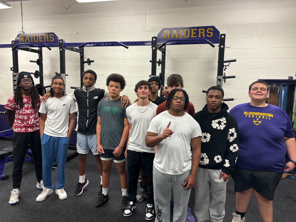 January Commitment Group- Raider Football players starting 2025 off right with perfect attendance at January after school lifts!