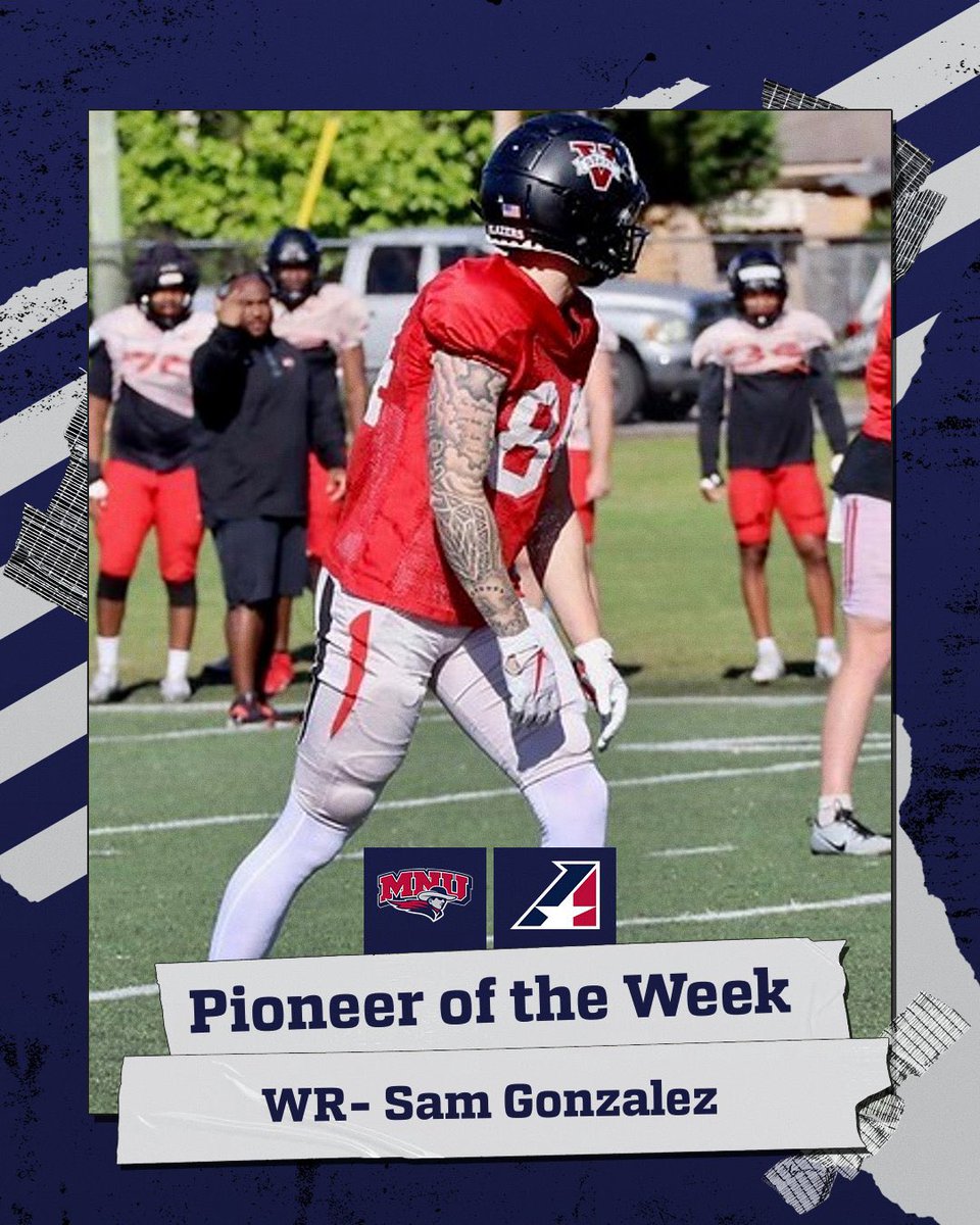 Congratulations to WR-Sam Gonzalez on being named Pioneer of The Week! #T3
