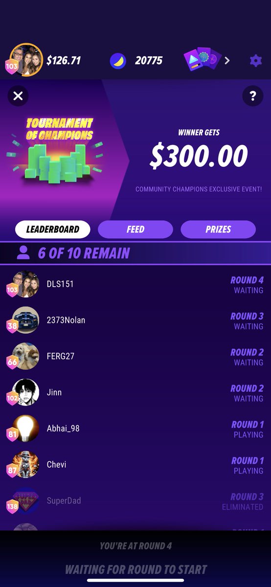 Brian Marchiano (@dls151) on Twitter photo Playing against the toughest players on <a href="/tallyup/">TallyUP! | Tournament for billions.</a> the best free app around Playing against the toughest players on <a href="/tallyup/">TallyUP! | Tournament for billions.</a> the best free app around