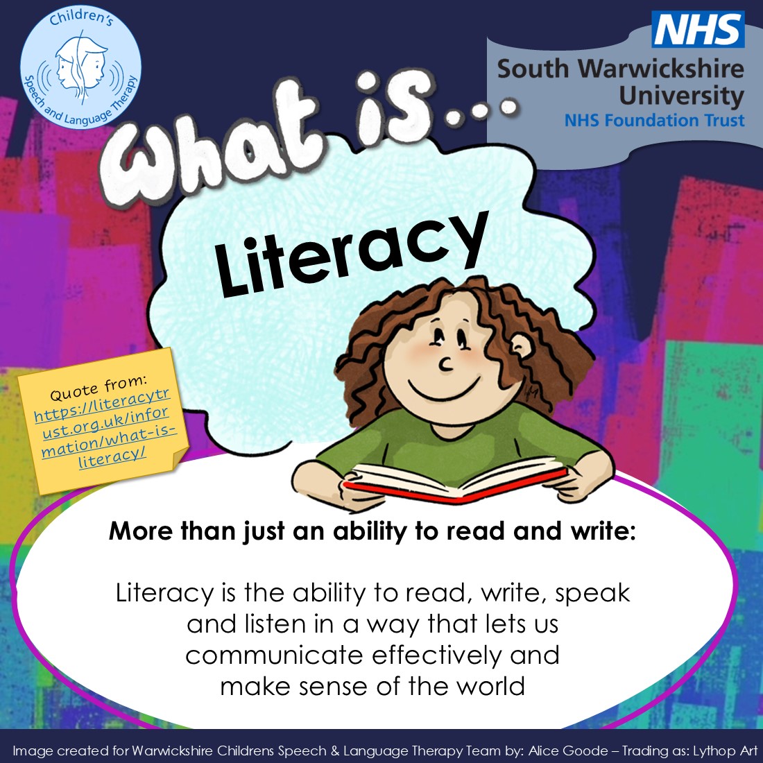 WarwickshireSLT's tweet image. It&apos;s National Story Telling week!
This &quot;what is Wednesday&quot; - here&apos;s a little summary of what literacy is and some ideas on how to support children with their pre-literacy skills..

Please check out: literacytrust.org.uk to find out more.

@nhsswft  @Literacy_Trust