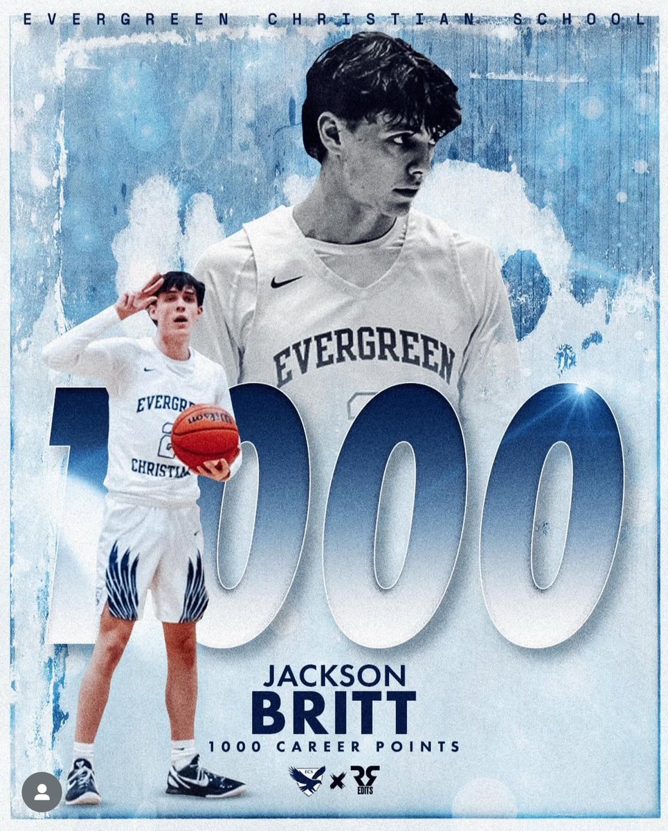 <a href="/HigherLevelAAU/">Higher Level Basketball Club | AAU</a> 2025 CG <a href="/JacksonBritt10/">Jackson Britt</a> joins the 1000-POINT CLUB at <a href="/ECS_BBall/">Evergreen Christian Boys Basketball</a> ‼️ Incredible Achievement !!! <a href="/theCBGLive/">Commonwealth Basketball Group</a> <a href="/Hoopinatibrand/">Hoopinati</a> <a href="/HGSL_HoopGroup/">HGSL</a> <a href="/MaxPreps/">MaxPreps</a>