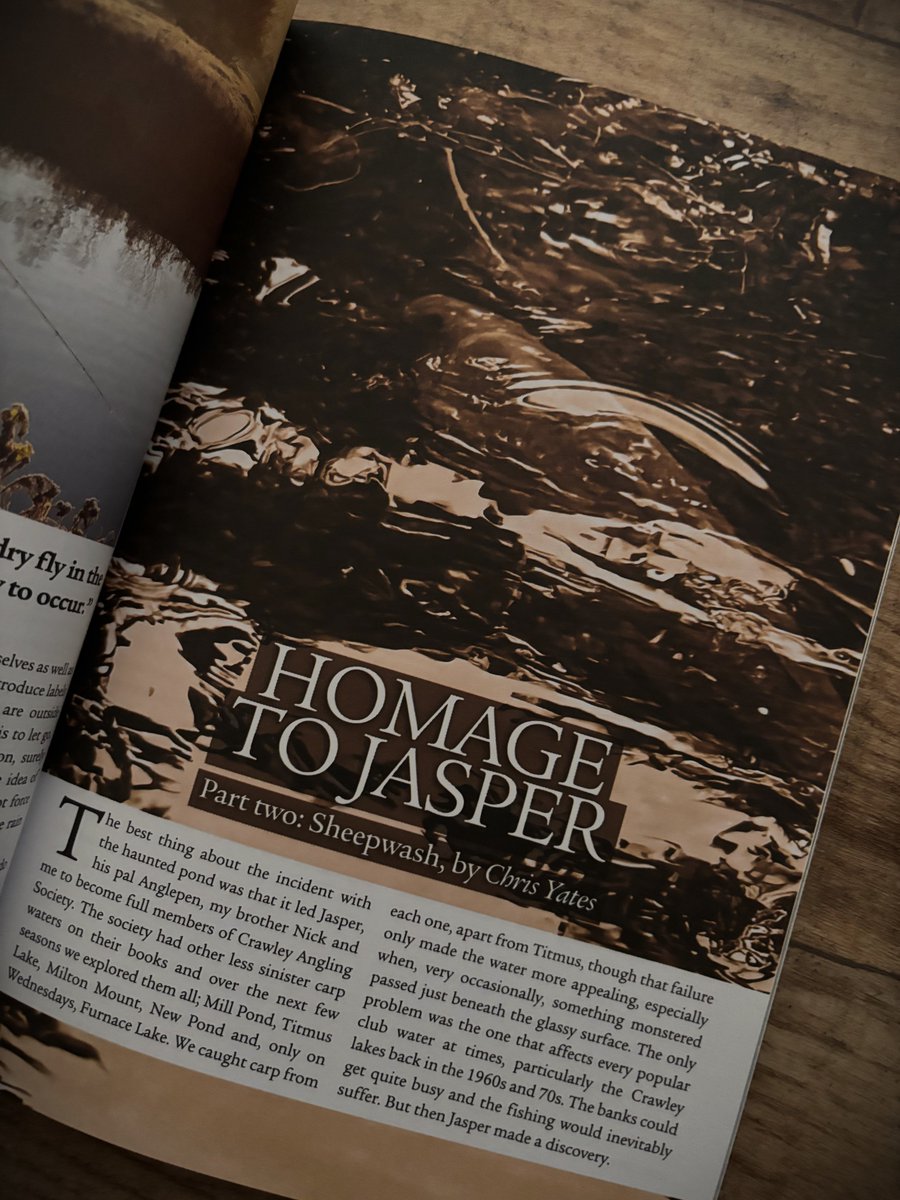 fallonsangler's tweet image. 'A few days later, on a sunny afternoon, we went on an expedition - in style.'

Chris Yates continues his homage to Jasper in Issue 36.

Purchase or subscribe - fallonsangler.net/shop/