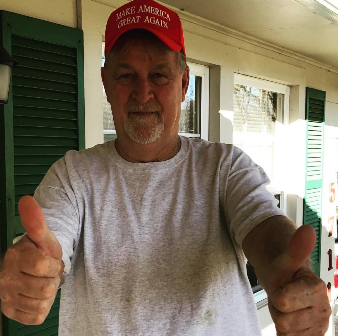 CarolLynnJordan's tweet photo. My dad Rep’n Trump full throttle in the first election. He would have been so happy for this election. RIP dad.  #Maga #trump #2024election #thedonald #gonebutnotforgotten https://t.co/uiQKU6MSet