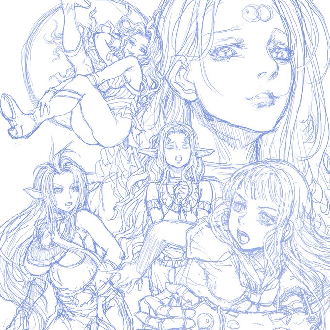 個人ご依頼の進捗です「ステキコミック」と言う漫画配信サービスで連載中の「メグリ～月下の隻腕巫女～」というライトノベルのイメージイラストです。原作者の「諏訪部レイ子」様からご依頼頂きましたが、あくまでもファンアートです。よろしければ、そちらも覗いてみて下さい…… m(_ _)m 