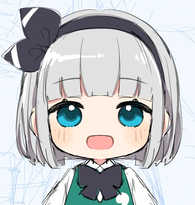 SD正面顔可愛く描くの難しくてよくわかんなくなってきたんだけどかわいい? 