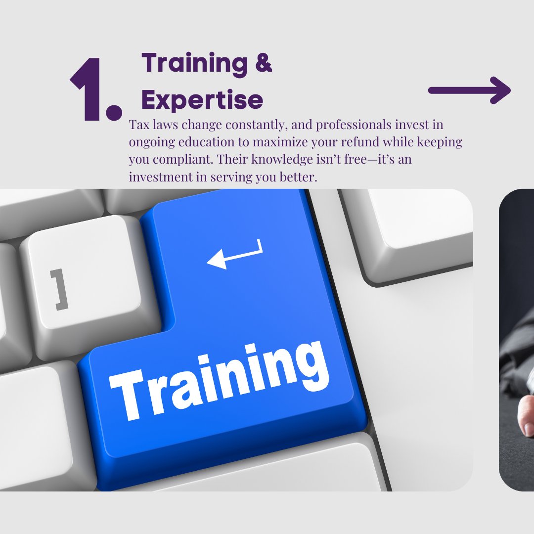 AbundantConsult's tweet image. Think tax prep fees are too high? You&apos;re paying for expertise, compliance, and peace of mind. Quality work isn’t cheap, and cheap work isn’t quality! 💡📑

#TaxSeason #FileSmart #Abundantaxsolutions