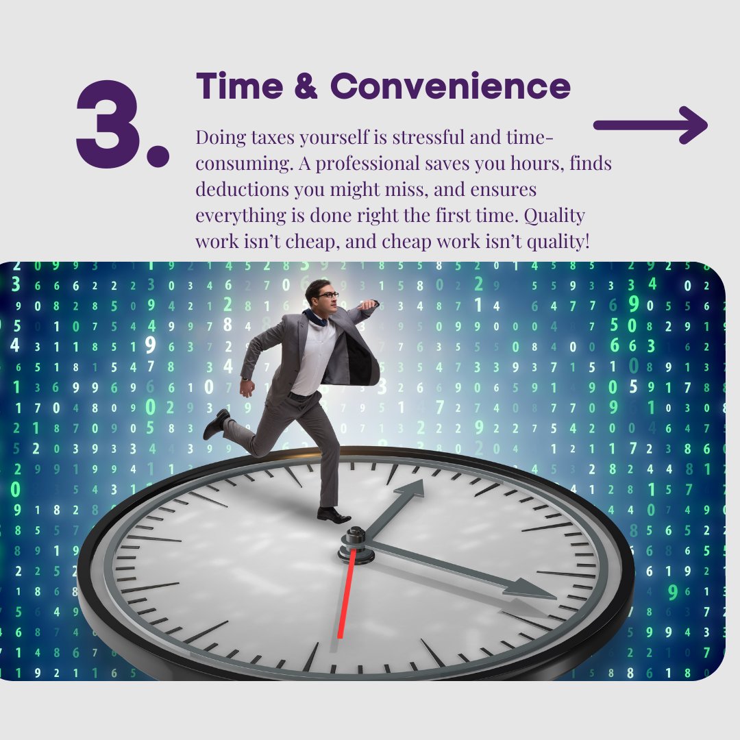 AbundantConsult's tweet image. Think tax prep fees are too high? You&apos;re paying for expertise, compliance, and peace of mind. Quality work isn’t cheap, and cheap work isn’t quality! 💡📑

#TaxSeason #FileSmart #Abundantaxsolutions