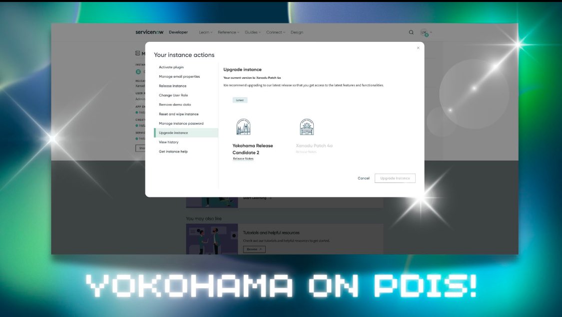 TheYomly's tweet photo. 🚨 RED ALERT, #ServiceNowDev COMMUNITY 🚨

#Yokohama PDIs are officially OUT! Grab them while you can! 💨 Or, better yet, upgrade your existing PDI! 

💻 Get / Upgrade Your PDI Here: https://t.co/W5UvWNnnpJ

#ServiceNow #ServiceNowDevelopers https://t.co/PQ5ibN2rJK