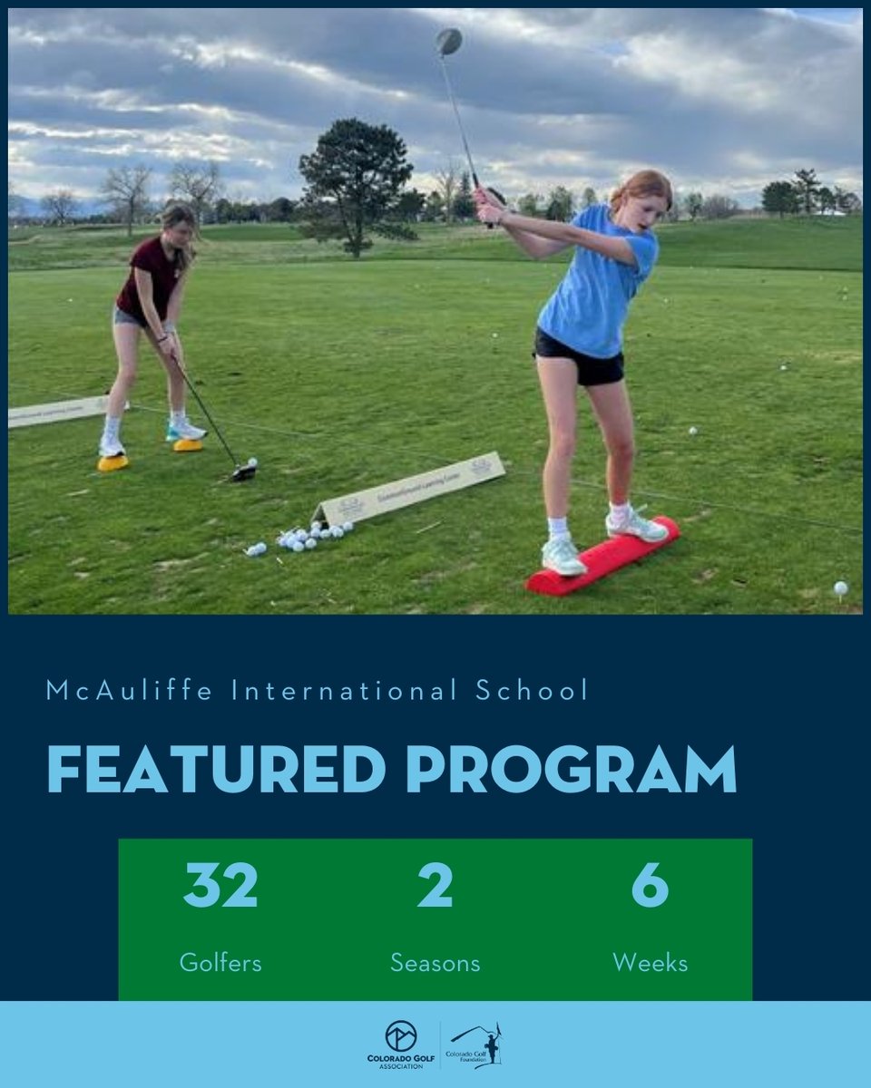 ColoGolf's tweet image. 𝑭𝒆𝒂𝒕𝒖𝒓𝒆𝒅 𝑷𝒓𝒐𝒈𝒓𝒂𝒎 𝑭𝒓𝒊𝒅𝒂𝒚

The CGA hosts an after-school golf club for McAuliffe International students each fall and spring, introducing the game to those who might not otherwise have the chance to play. Open to boys in the fall and girls in the spring, the…
