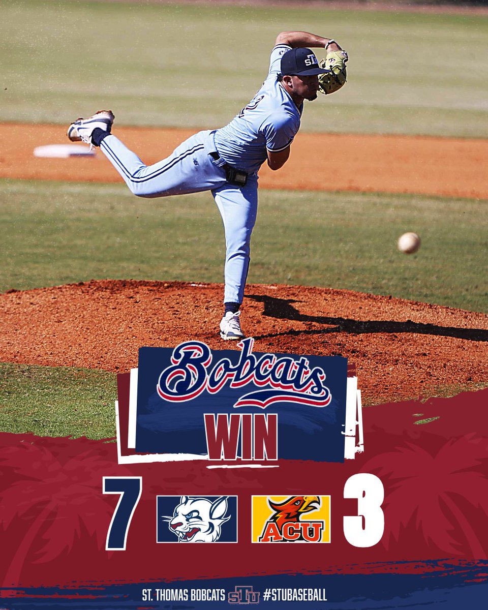 STU_Baseball's tweet photo. BOBCATS WIN‼️
The Bobcats pick up back to back ranked wins, defeating #10 Arizona Christian😼
#STUBaseball https://t.co/sIBpJZQZV5
