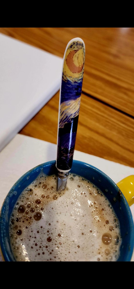 sweetsusan49's tweet image. National inspire your heart with art day
And #HotChocolateDay  
today.
2 of my favorite things. Plus sipping out of my  #VincentVanGogh  cup and using my Van Gogh spoon.🌻🌻🌻 Sweet!!!
❤️🖤❤️🖤❤️☕️☕️🖼🖼🖼🎨🎨🎨