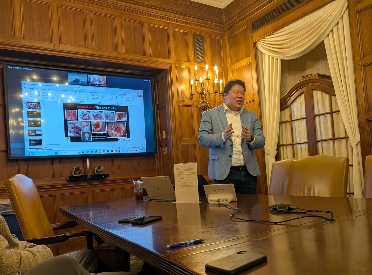 Saad Javed, MD (@saadjavedmd) on Twitter photo A grand start to <a href="/AHNGastro/">AHN Gastroenterology, Hepatology and Nutrition</a>'s 2025 Grand Rounds series with the phenomenal <a href="/DrBloodandGuts/">Andy Tau, MD</a>.
Thank you for sharing some tips, tricks and clips (both video and hemostatic) from your enviable library! A grand start to <a href="/AHNGastro/">AHN Gastroenterology, Hepatology and Nutrition</a>'s 2025 Grand Rounds series with the phenomenal <a href="/DrBloodandGuts/">Andy Tau, MD</a>.
Thank you for sharing some tips, tricks and clips (both video and hemostatic) from your enviable library!