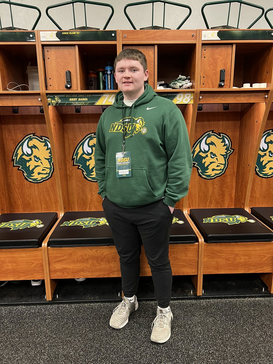 Braxton Dahl (@bdahl34) on Twitter photo Thank you for the amazing junior day visit at <a href="/NDSUfootball/">NDSU Football</a> ,excited to be back soon! <a href="/FBCoachLarson/">Dan Larson</a> <a href="/CoachTimNDSU/">Tim Polasek</a> <a href="/MisterLilly/">Patrick Lilly</a>
#RollHerd Thank you for the amazing junior day visit at <a href="/NDSUfootball/">NDSU Football</a> ,excited to be back soon! <a href="/FBCoachLarson/">Dan Larson</a> <a href="/CoachTimNDSU/">Tim Polasek</a> <a href="/MisterLilly/">Patrick Lilly</a>
#RollHerd
