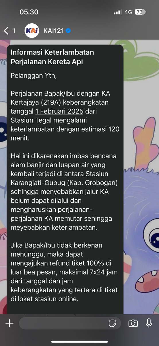 aandiner's tweet photo. @KAI121 infoinnya ketika orang sudah di stasiun dan cuma dikasih minum untuk nunggu 2 jam https://t.co/czyNpA4fL9