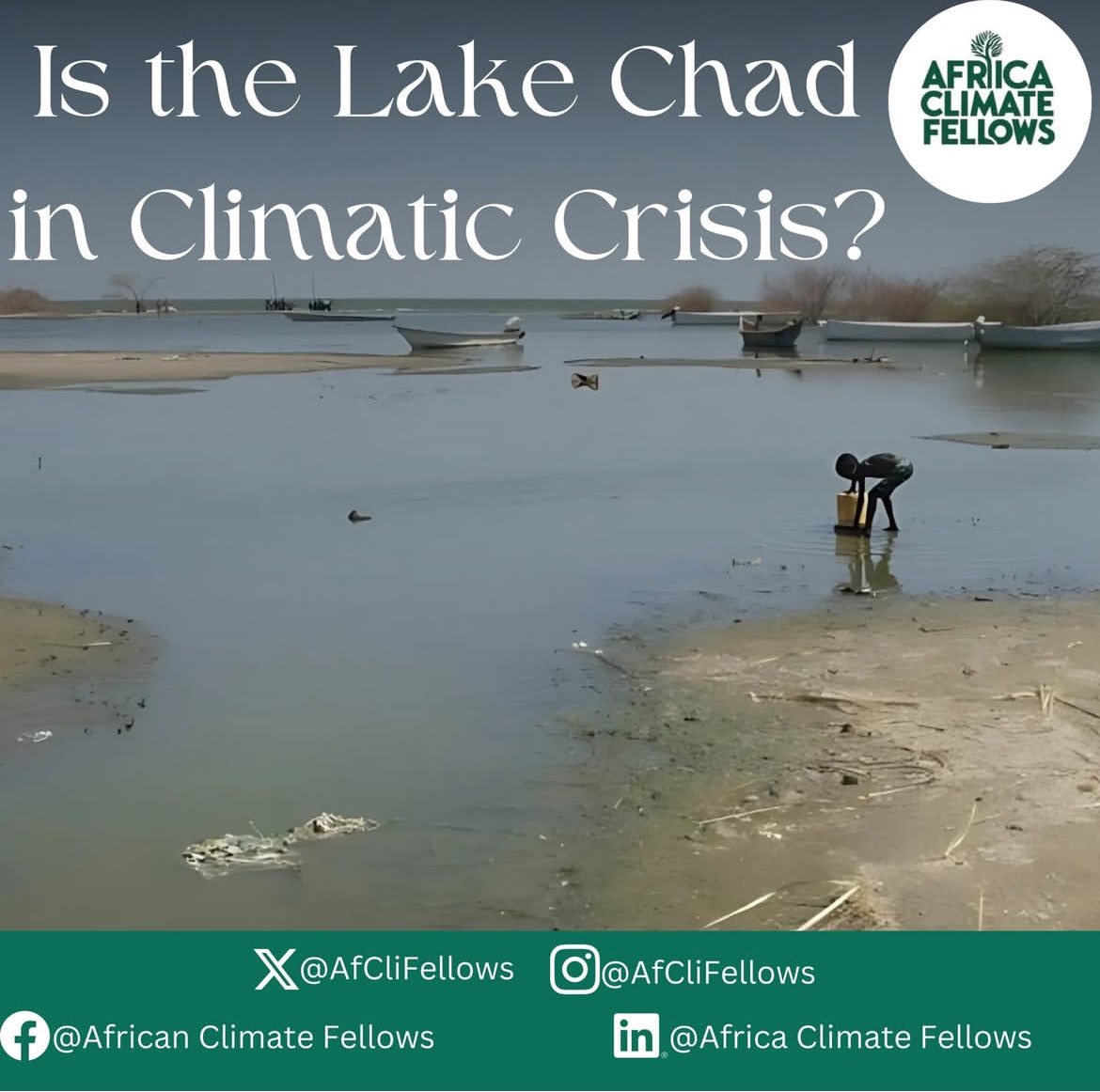 deeoho's tweet image. Lake Chad: Vanishing Before Our Eyes Climate change is a harsh reality, and the shrinking of Lake Chad is a stark reminder. Once a vibrant hub of life, this vital water source has lost over 90% of its size in recent decades.