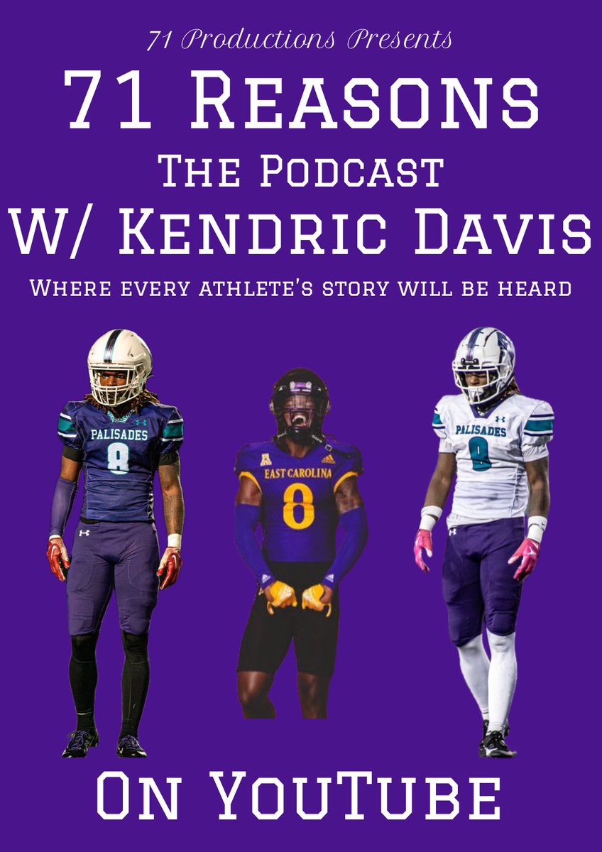 Coach Kev (@coachkev71) on Twitter photo 🎙️ NEW EPISODE ALERT! 🚨🔥
🏈 From High School Star to College Playmaker – Kendric Davis’ Journey 🏆
In this episode of 71 Reasons: The Podcast, we’re sitting down with Kendric Davis, an All-State linebacker and freshman at East Carolina University. From 119 tackles, 6 forced 🎙️ NEW EPISODE ALERT! 🚨🔥
🏈 From High School Star to College Playmaker – Kendric Davis’ Journey 🏆
In this episode of 71 Reasons: The Podcast, we’re sitting down with Kendric Davis, an All-State linebacker and freshman at East Carolina University. From 119 tackles, 6 forced