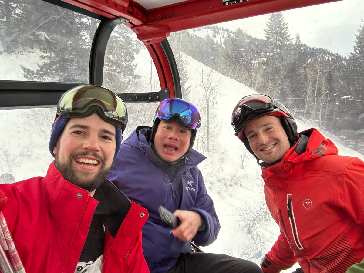 *sends post from the slopes*