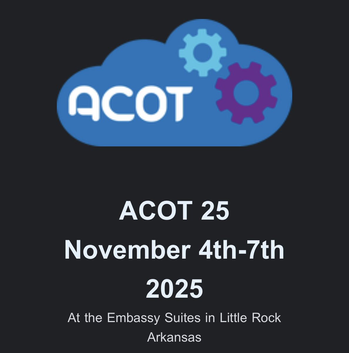 AcotEvent's tweet image. Register Now!
@acot_event #arkansasconferenceoftechnology #edtech #edtechteachers #acot2025