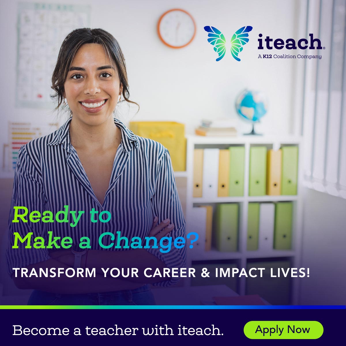 Step into the classroom and start making an impact! With iteach, you can transform your career and inspire the next generation. Become a teacher on your own time, at your own pace.

Start today ➡️ iteach.net/apply