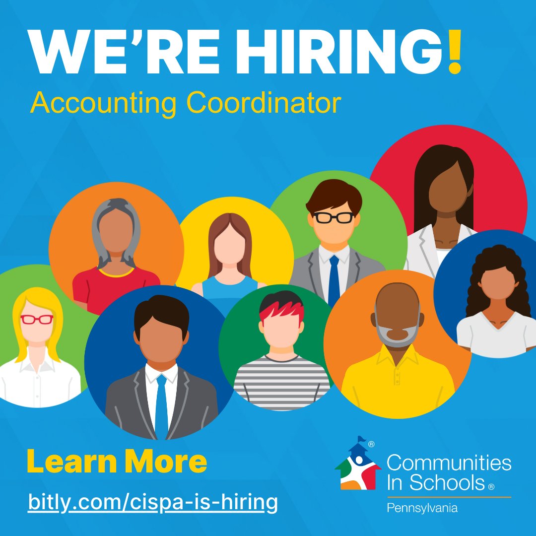 🚨 We're Hiring! 🚨 CISPA is looking for an Accounting Coordinator to join our team in Camp Hill! This full-time role supports key financial operations to help us stay #AllinforKids. Great benefits included! Learn more and apply: bit.ly/cispa-hiring-a…