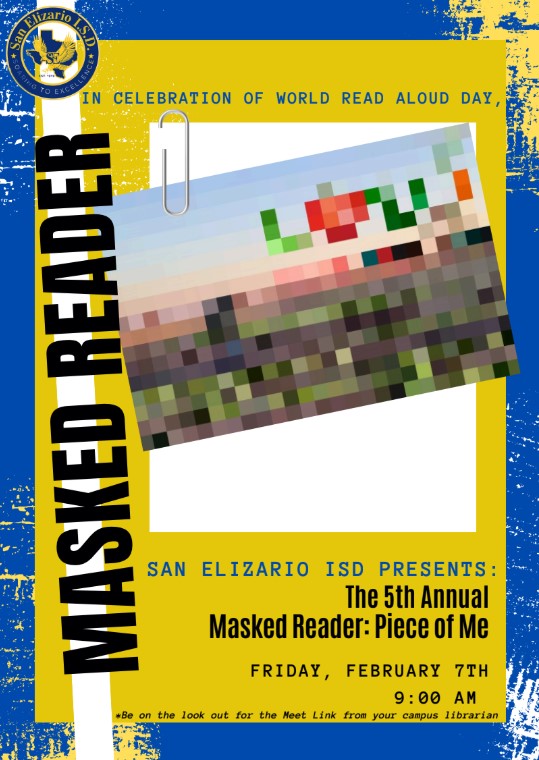 You've seen The Masked Singer 🎙️&amp; The Masked Dancer  💃, but can you guess The Masked Reader? 🕵️📚 Stay tuned <a href="/SanElizarioISD/">San Elizario ISD</a>  for your clues... 
#SanEliWRAD #Here2Serve #SEISDPieceofMe #CommitmentValorYCorazon