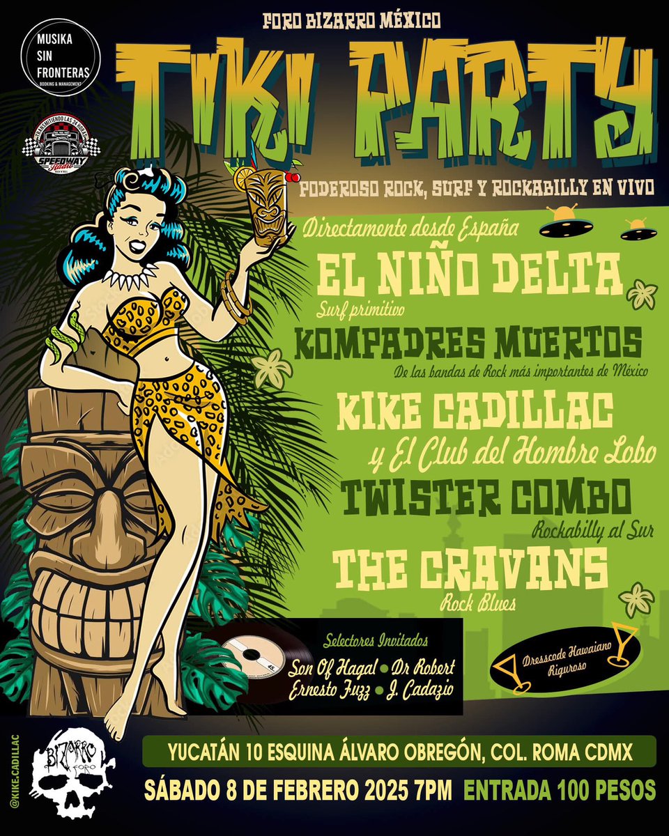 LosBlackJacks's tweet photo. TIKI PARTY FORO BIZARRO https://t.co/PjDmefdzxR
