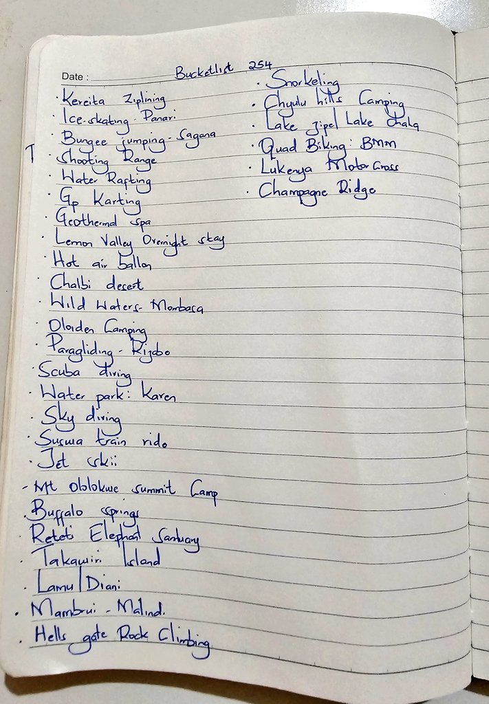 Marsha__hiker's tweet photo. Steal my list of things to do in Kenya! I'm planning to extensively explore Kenya and try different activities this year besides hiking. 

Feel free to add your own https://t.co/0iP5v8RIPr